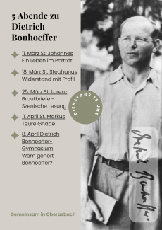 Plakat Bonhoeffer-Reihe
