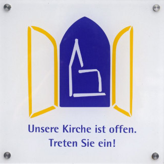 Unsere Kirche ist offen, treten Sie ein