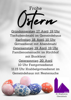 Ein reichhaltiges Programm für Groß und bieten wir zu Ostern! Herzliche Einladung!
