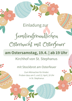 familienfreundliche Osternacht