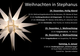 Weihnachtsgottesdienste in St. Stephanus